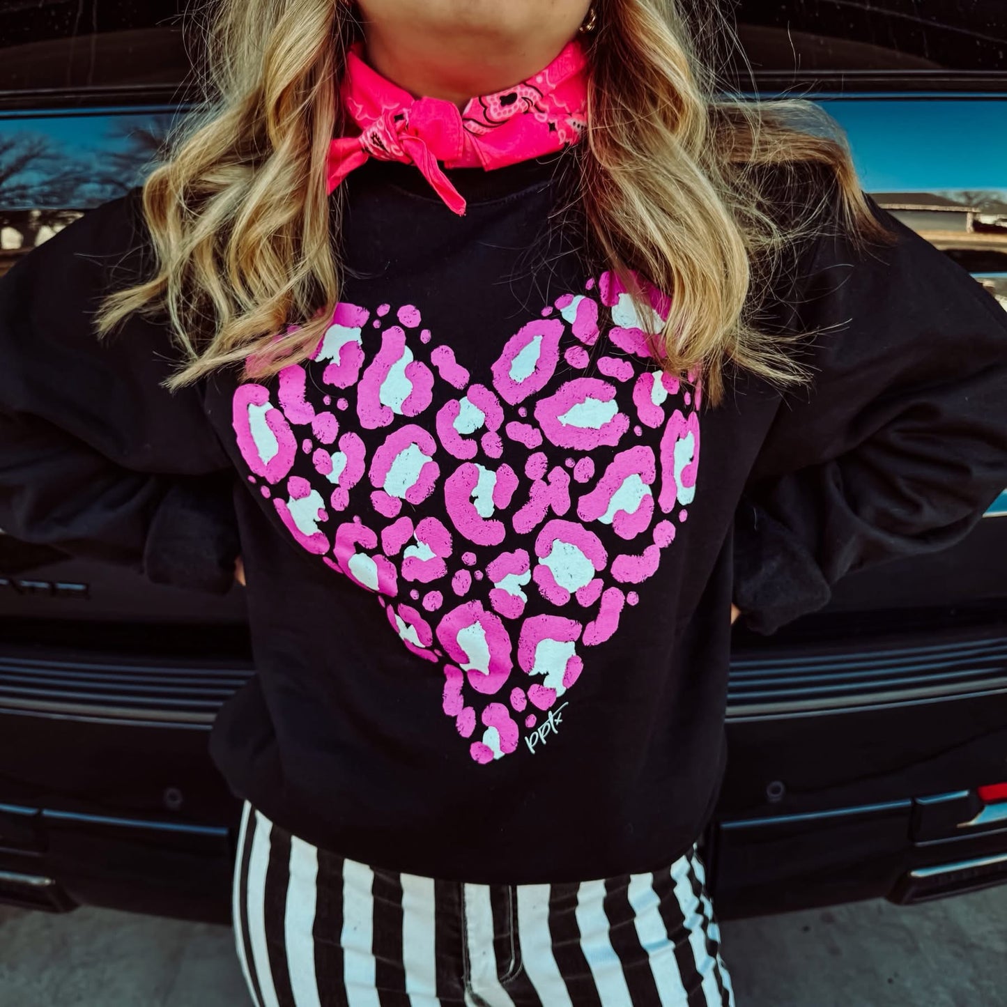 Leopard Heart Sweatshirt