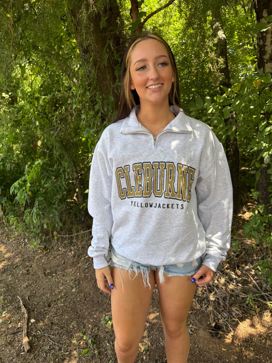 Cleburne Quarter Zip Ash