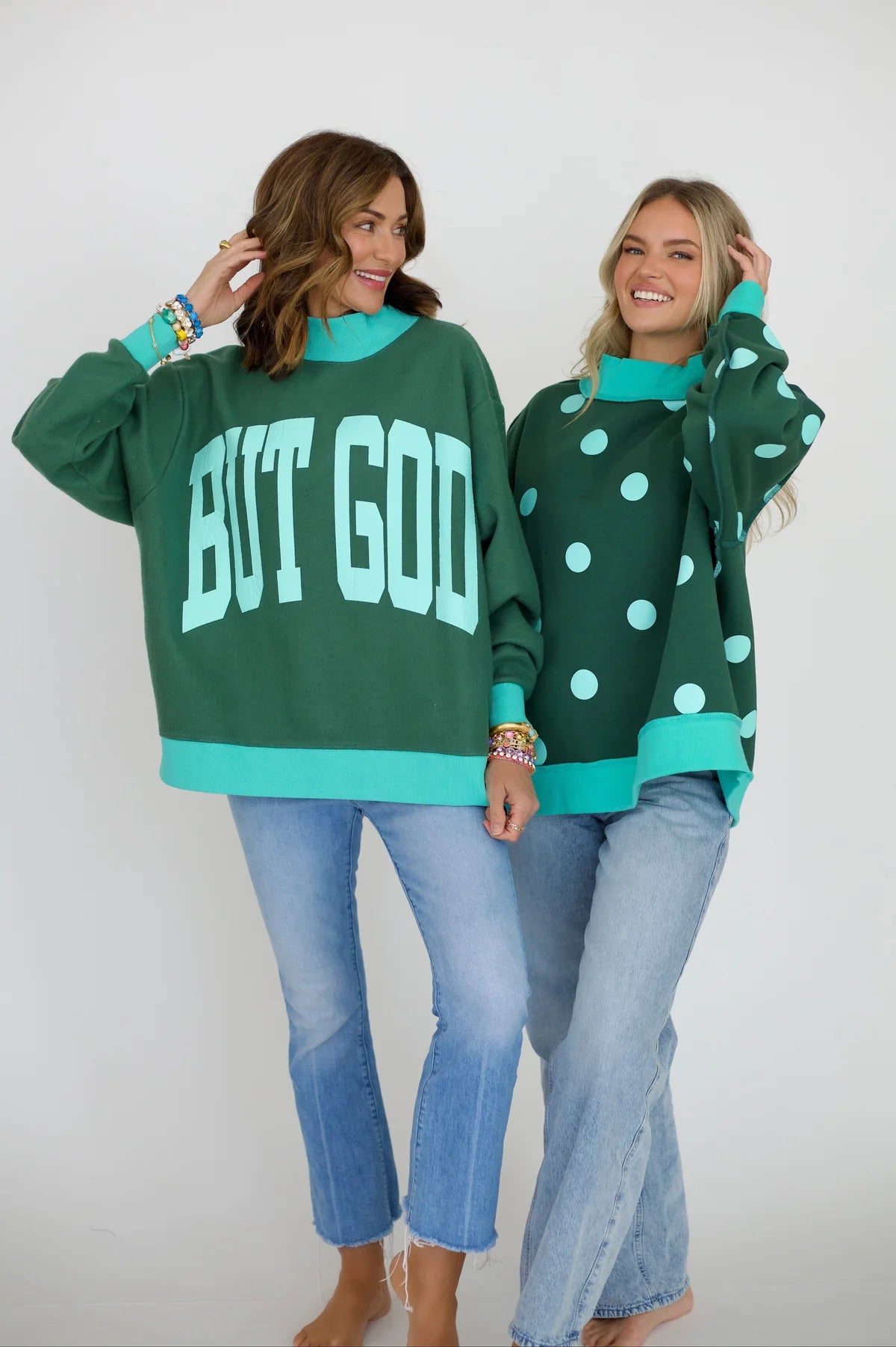 But God Reversible Mock Neck