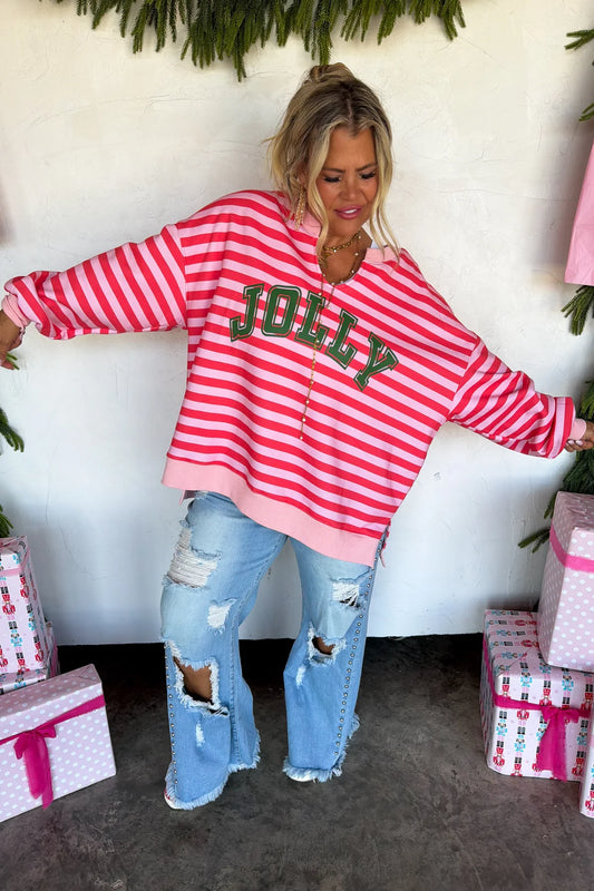 Jolly & Merry Oversized Pullover