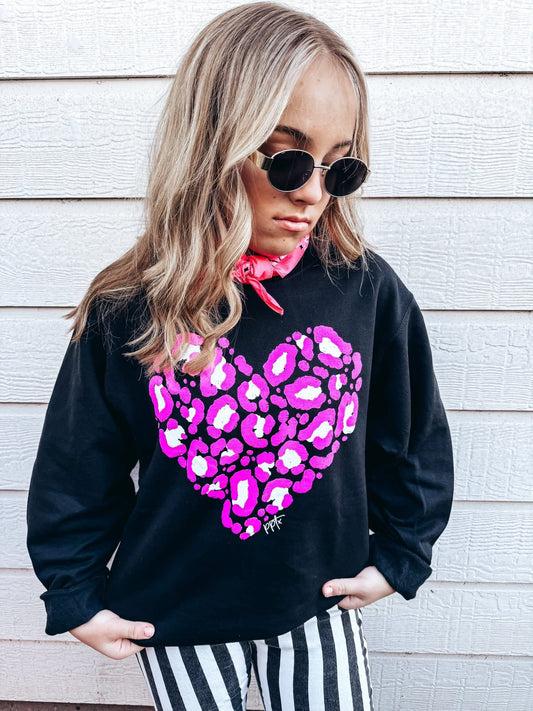 Leopard Heart Sweatshirt