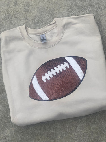 Sequin Football Sweatshirt