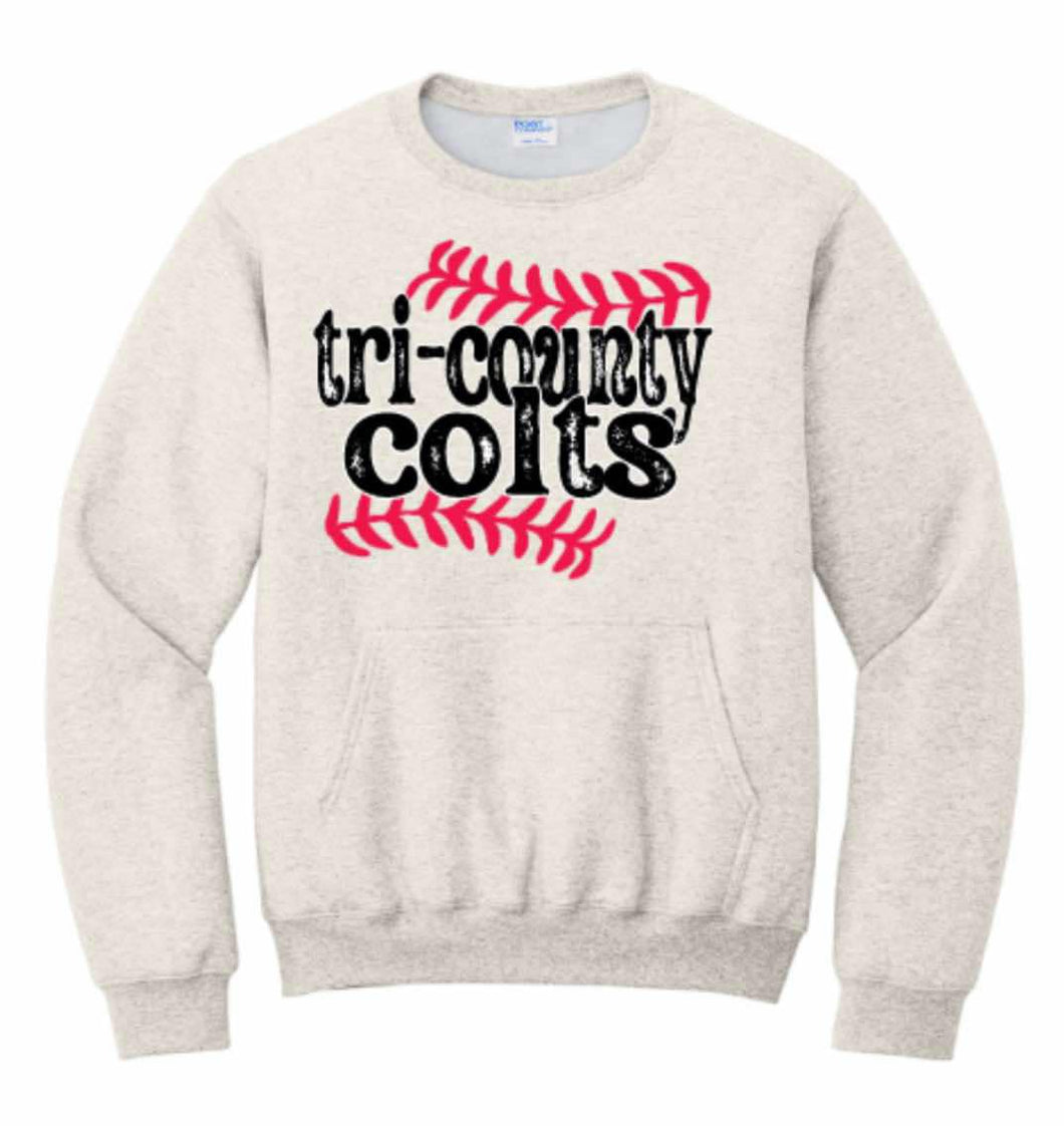 Tri County Colts Baseball Pocket Sweatshirt