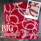 Oversized Baseball Print Blanket
