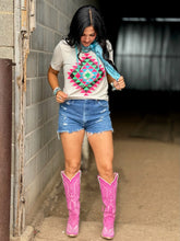 Load image into Gallery viewer, Ryanne&#39;s Neon Aztec Tee