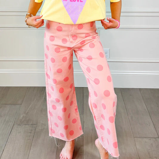 Pink Polkadot Denim